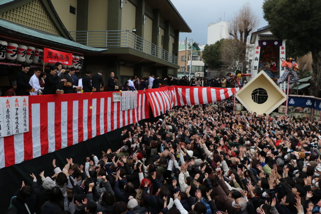 櫛田神社 節分大祭 朧の森に棲む森 豆まき 博多座