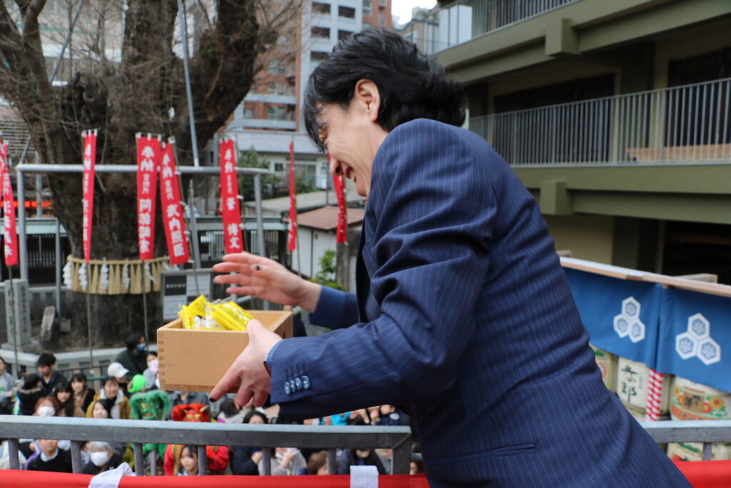 櫛田神社 節分大祭 朧の森に棲む森 豆まき 博多座