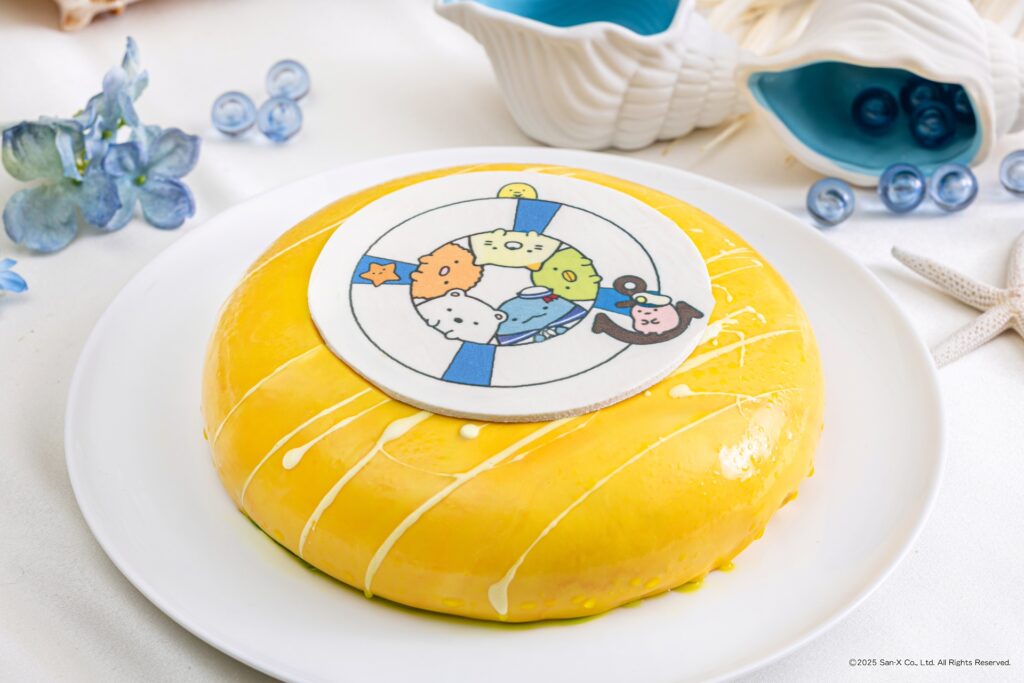 ヒルトン福岡シーホークで開催されるコラボレーションビュッフェ「すみっコたちのマリンパーティ」ケーキ